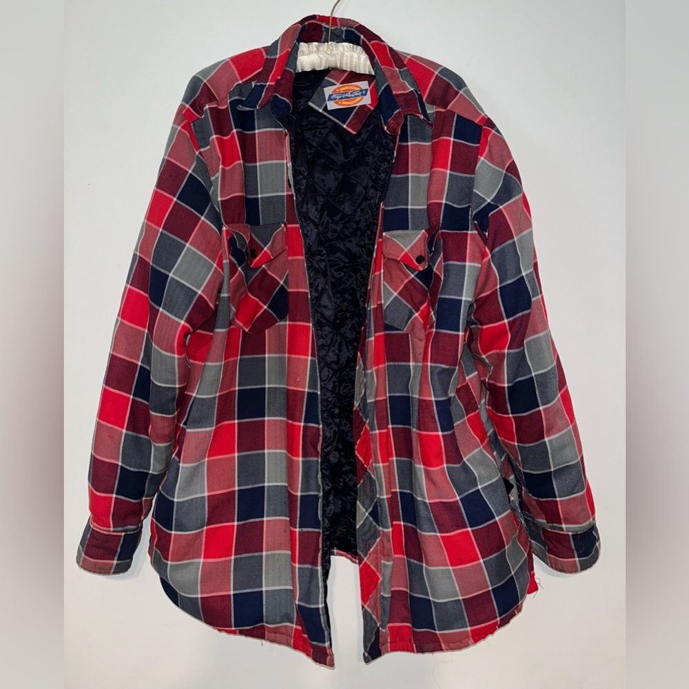 HUGO VALENTINO DICKIE COLLAB FLANNEL SHIRT JACKET QUILTED LINER PLAID